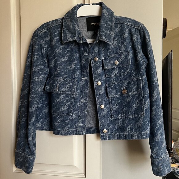 Maje Patterned Denim Set (Jeans and Jacket) - Picture 8 of 9